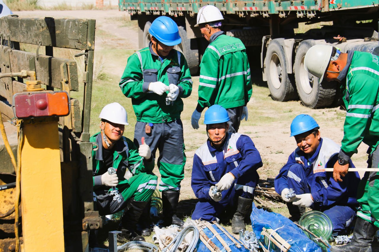 Field team preparing equipment